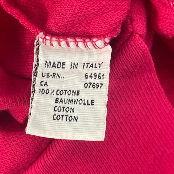 Vintage 012 Benetton Youth Boy's Pink Long Sleeve Polo Shirt Sz XL - Picture 5 of 6